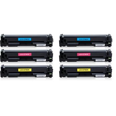 Imagem de 6/Pack CF400X CMY Color Combo Toner Cartridge for HP Compatible with: LaserJet Pro M252dw MFP M277c6 M277dw