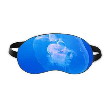 Imagem de Jellyfish Ocean Blue Water Science Nature Sleep Eye Shield Capa para sombra noturna macia