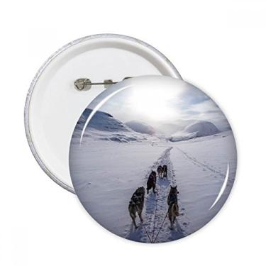 Imagem de Cão animal neve Husky imagem pinos redondos emblema botão emblema acessório decoração 5 peças
