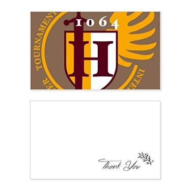 Imagem de Middle Age Brave Espadas Escudo Cartão de Agradecimento Cartão de Aniversário Aniversário Agradecimento Casamento