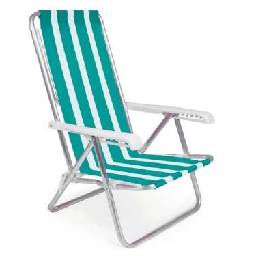 Imagem de Cadeira De Praia Mor Reclinável 8 Posições De Alumínio