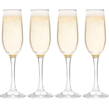 Imagem de Vikko Taças de champanhe, taça de champanhe para torrar, taças de champanhe cristalinas, conjunto de 4 taças de vinho espumante elegantes