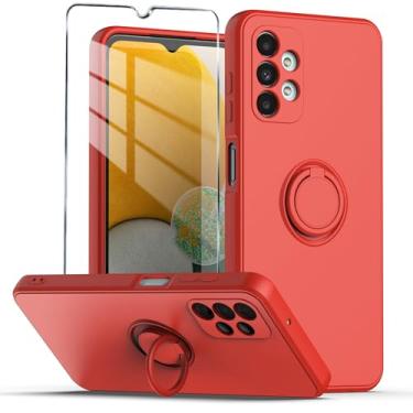 Imagem de Mocotto Capa para Gabb Phone 3 Pro com protetor de tela de vidro temperado, capa protetora de câmera totalmente coberta de silicone líquido macio e fino com forro de fibras macias (vermelho)