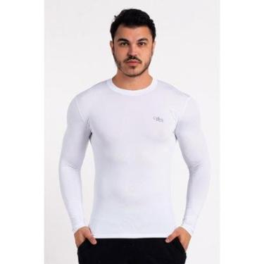 Imagem de Camiseta Proteção Solar UV DRY Manga Longa Masculina Branco-Masculino