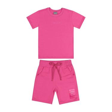 Imagem de Infantil - Conjunto Camiseta e Bermuda Unissex Quimby Rosa  unissex