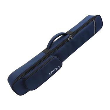Imagem de Colaxi Estojo de armazenamento para saxofone e clarinete, estojo reto para saxofone soprano, zíper leve com bolso externo para palco ao ar livre, azul profundo