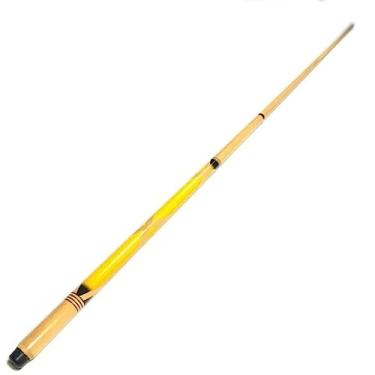 Imagem de Taco Bilhar/Sinuca Rosca E Sola De Couro Lindíssimo (Amarelo)