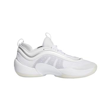 Imagem de adidas Tênis de basquete unissex D.o.n. Issue 5, Branco/Prata Metálico/Branco, 8.5 Women/7.5 Men
