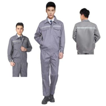 Imagem de Conjunto Uniforme Profissional EPI Segurança Faixa Refletiva Construça