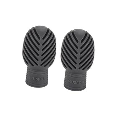 Imagem de Luwecf 2x Amortecedores de Baqueta Pontas de Baqueta Mudo, Substituição de Surdina, Pontas de Prática de Bateria Acessório de Percussão para Bateria de Percu, Cinza