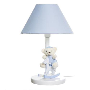 Imagem de Abajur Madeira Urso No Cavalinho Quarto Bebê Infantil Menino - Potinho