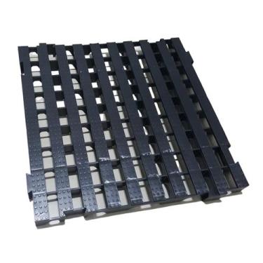 Imagem de Pallet Palete Estrado Plástico 50X50Cm Preto 4Pcs - Marwell, Preto