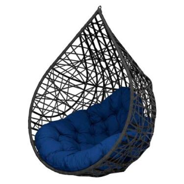 Imagem de Cadeira Balanço Ninho Suspenso Gota Tramado com Almofada Impermeável A