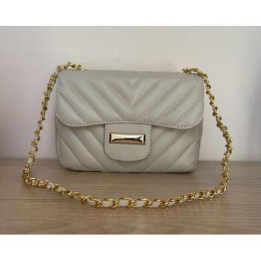Imagem de Bolsa pequena mini feminina lateral ombro tiracolo alça corrente - MAN