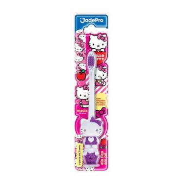 Imagem de Escova de Dente Infantil Hello kitty com Ventosa 3D - JADEPRO, 0