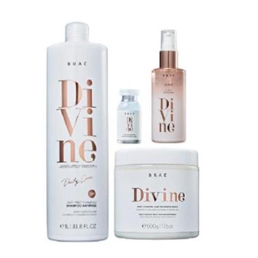 Imagem de Brae Divine Shampoo Antifrizz 1L+Mascara 500g+Serum 60ml+Ampola 13ml -