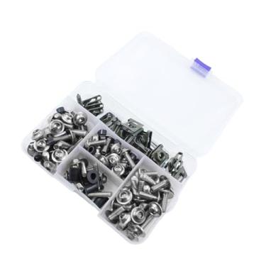 Imagem de Kit de parafusos de carenagem de para-brisas de aço inoxidável para motocicleta, 177 peças, parafusos para gsxr 600 750 1000 k1-k8 GSX TL 1000S, kits de montagem de arruelas, clipes de porca