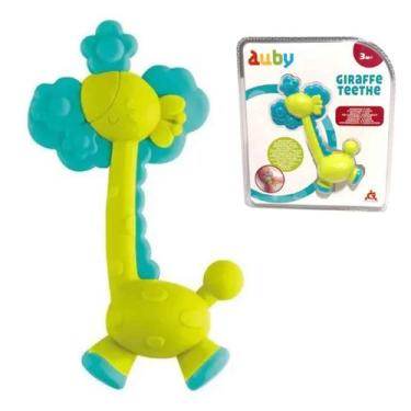 Imagem de Mordedor Girafa Auby Silicone Atóxico Para Bebês Crianças +3 Meses