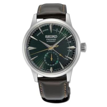 Imagem de SEIKO SSA459 Relógio automático masculino – Coleção Presage – mostrador verde rico – aç...