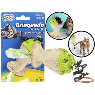 Imagem de Brinquedo Para Gato Interativo Peixe Com Guizo Western Pet-658