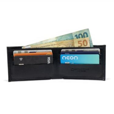 Imagem de Carteira Masculina Slim Pequena Couro Ziper Envio Para Todo Brasil - U