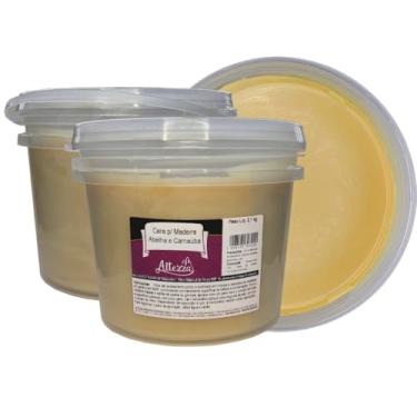 Imagem de Cera de Carnaúba e Abelha Para Madeira Lustra e Brilha Atóxica e Incolor Polimento de Móveis Vintage Demolição e Mogno 2,1 Kg Embalagem Econômica