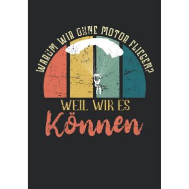 Imagem de Notizbuch A5 liniert mit Softcover Design: Skydiving Spruch ohne Motor fliegen Fallschirm Skydiver: 120 linierte DIN A5 Seiten