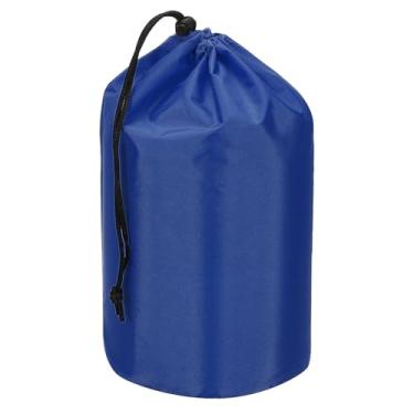 Imagem de PATIKIL Saco de coisas, saco de armazenamento externo impermeável de 10 x 20 cm, bolsa portátil com aba de poeira, bolsa de dormir leve para acampamento, caminhada, mochila, azul marinho