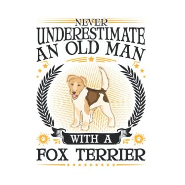 Imagem de Foxterrier Notizbuch: Foxterrier Alter Mann Fox Terrier / 6x9 Zoll / 120 karierte Seiten Seiten