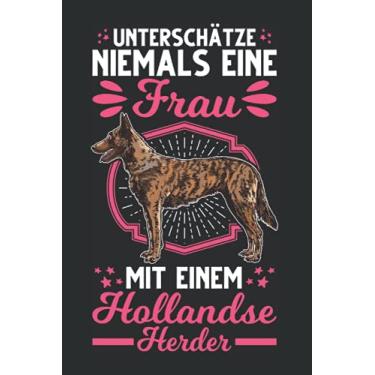 Imagem de Hollandse Herder Notizbuch: Hollandse Herder Holland Schäferhund Frau / 6x9 Zoll / 120 gepunktete Seiten Seiten