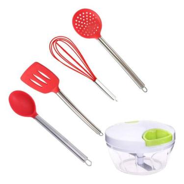 Imagem de 5 Itens Cozinha Colher Espátula Fue Triturador Chá De Panela - Decore 