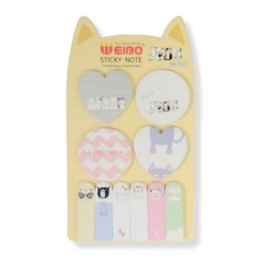 Imagem de Bloco de Notas Fofo, Gatinho, Coelhinho e Ursinho - Papelaria Criativa