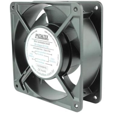 Imagem de Microventilador Preto 120x120x38mm 110/220v 2600rpm - METALTEX