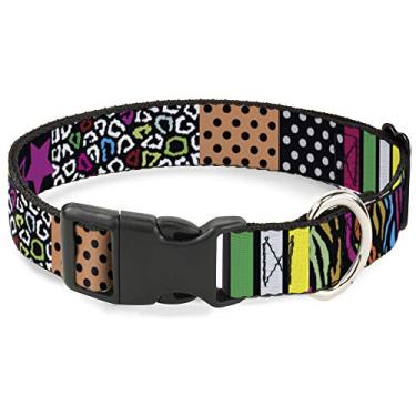 Imagem de Buckle-Down PC-W30105-S Animal Skins & Stripes 1 colar de plástico com clipe, pequeno/23 a 38 cm