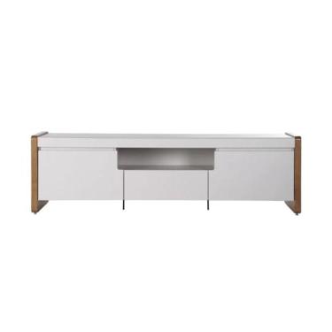 Imagem de Rack Bristol Off White Fosco Base Natural 2,20 mt - 69759