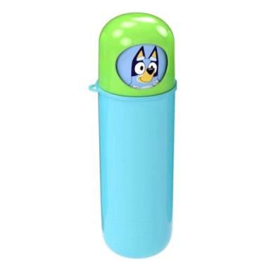 Imagem de Tubo Giratório Infantil Bluey p/ Escola Pasta Itens Higiene - Plasútil