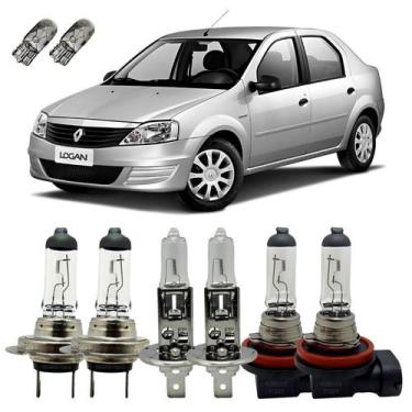 Imagem de Kit Lâmpadas Farol Alto Baixo Milha 3200K Renault Logan T10 - Autovex 