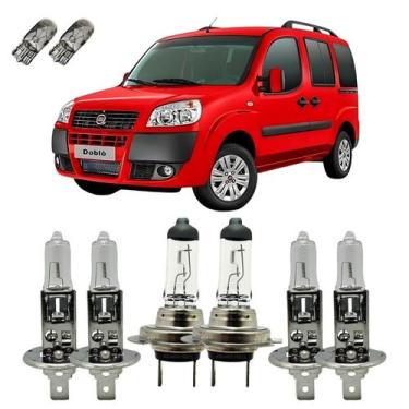 Imagem de Kit Lâmpadas Originais 3200K Fiat Doblo Alto Baixo Milha T10 - Autovex