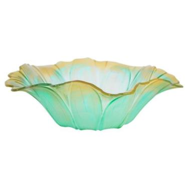 Imagem de Centro de Mesa Fruteira Alta Decorativa Flor Bicolor 28cm - JW SHOP, V