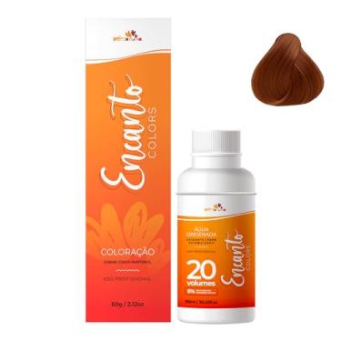 Imagem de Beleza Ruiva – Kit Coloração Encanto Colors 7.4 Louro Médio Cobre | Oxigenada 20vol 6% | Ruivo Natural Cowgirl Copper | Brilho, Hidratação e Cobertura dos Brancos