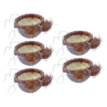 Imagem de Kit Ninho de Bucha Vegetal para Coleiro 5un - LMM pets