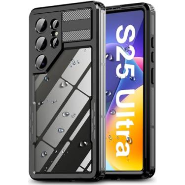 Imagem de Hllhunkhe Capa para Samsung Galaxy S25 Ultra, [protetor de tela embutido] [IP68 à prova d'água à prova de poeira] Capa protetora subaquática robusta para Galaxy S25 Ultra 5G - preta