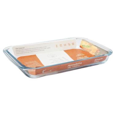 Imagem de Travessa Vidro Temperado 3L Forno Lasanha Bombom Festa 1 Uni - CasaVit