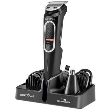 Imagem de Maquina De Cortar Cabelo Britania Bap21p Multigroom Recarregavel Bivolt - Preto/prata