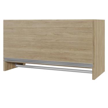 Imagem de Armário Multiuso Aéreo Cabideiro Grécia L03 Castanho - Lyam