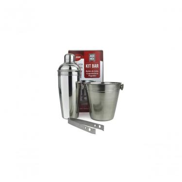 Imagem de Kit Bar 3 Pçs/ Inox Coqueteleira 750 Ml Balde E Pegador - Clink