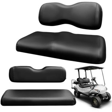 Imagem de PZWLI Kit de capas de assento de carrinho de golfe, capa de assento dianteiro e traseiro para Yamaha Drive/Drive 2 almofada de assento padrão, estilo suave e simples, capa de assento de substituição à