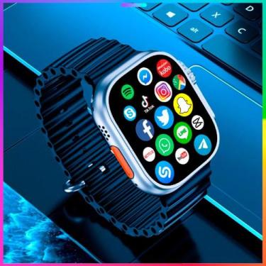 Imagem de Smartwatch Serie 9 Ultra Preto + 7 Pulseiras modos esportivos, troca f