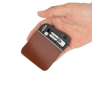 Imagem de limaity Protetor de dedo com aba de dedo para tiro com arco recurvo LH/RH para prática de tiro de caça com arco recurvo (mão esquerda, marrom, pequena)