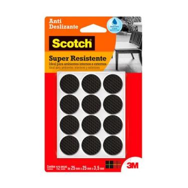 Imagem de Feltro Anti Deslizante Super Resistente Preto Redondo Scotch